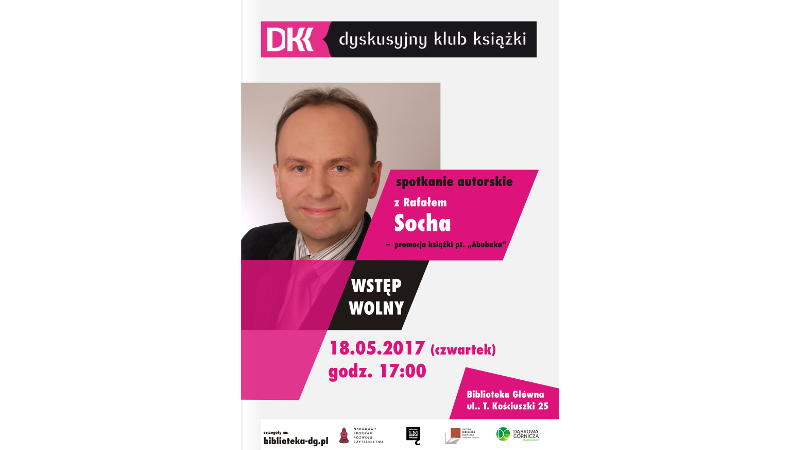 Plakat zapowiadający spotkanie w DKK Dąbrowa Górnicza.